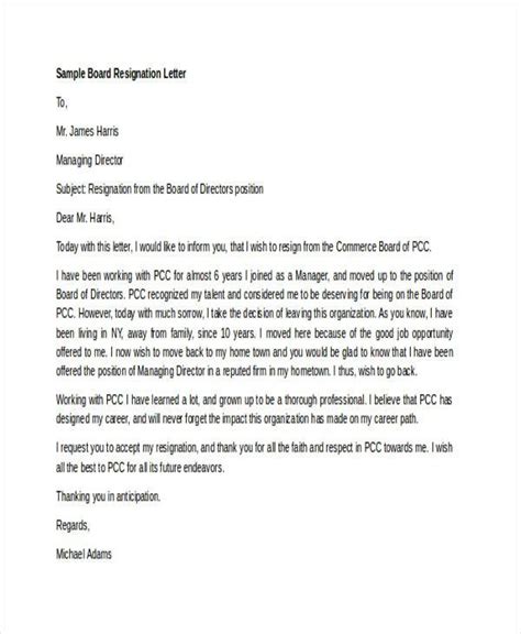 board resignation letter template   common stereotypes