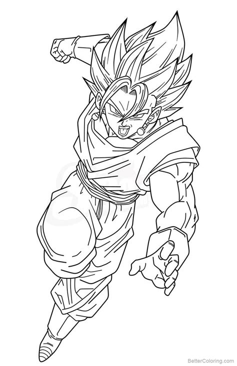 vegeta coloring pages vegetto ssj  saodvd  printable coloring pages