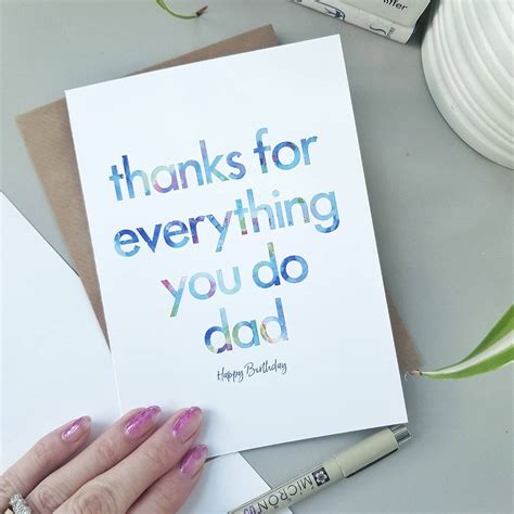 Thanks Dad Personalised Father S Day Card Dad By Rich Little Things