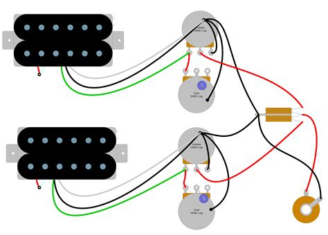 simple humbucker wiring diagram  wiring collection