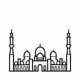 Mosque Abu Dhabi Zayed Sheikh Grand Icon Myiconstory sketch template