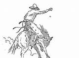 Buckaroo Cowboy sketch template