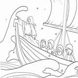 Jesus Boat Coloring Sheet Feeds Hockinson People sketch template
