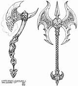 Warcraft Axe Axes Runeblade Espada Armas Espadas Wrath Rpg Machado sketch template