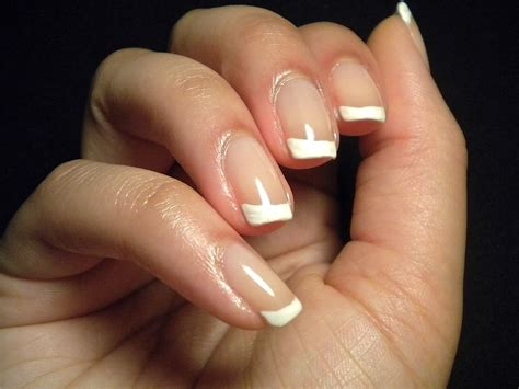 polished simple french manicure