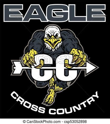 eagle cross country vector stock illustration royalty  illustrations stock clip art icon