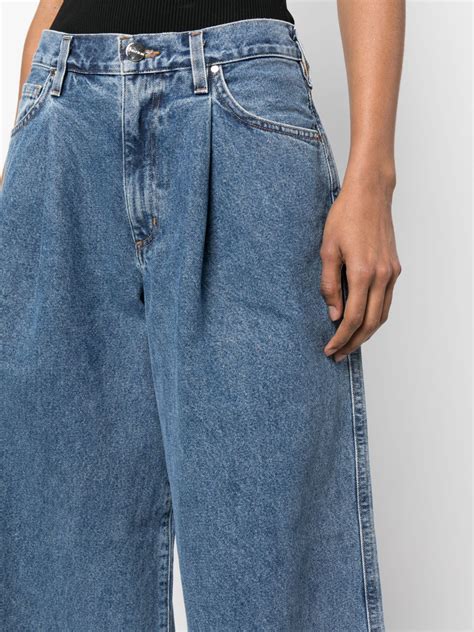 Goldsign Pleat Detail Palazzo Style Jeans Farfetch