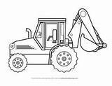 Backhoe Loader sketch template