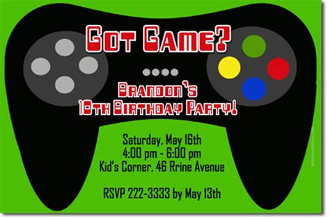 video game birthday invitations  printable birthday invitation