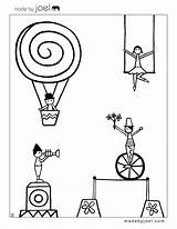 Circus Coloring Sheets Printable Pages Cirque Coloriage Joel Made Printables Kids Dessin Colouring Le Theme Du Act Normal Madebyjoel Different sketch template