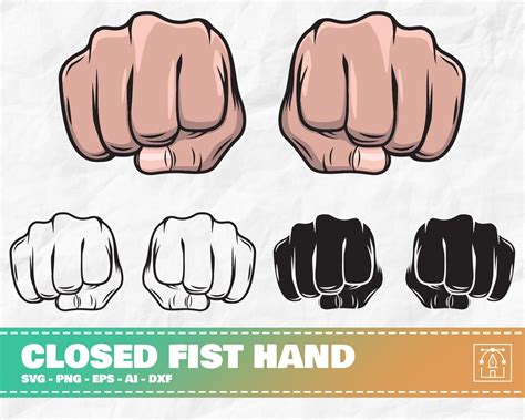 closed fist hand closed fist svg hand svg closed fist etsy