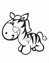 Zebra Coloring Pages Kids Printable Cartoon sketch template