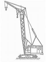 Crane Coloring Pages Hoisting Printable sketch template