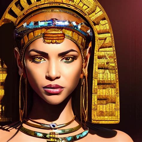 a view of hyper realistic photo of [queen cleopatra] brown skin