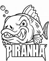 Coloring Piranha Pages Print Water Topcoloringpages Logo Animals sketch template