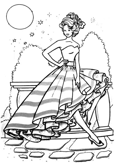 fashion coloring book barbie coloring pages