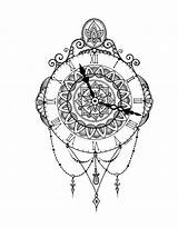 Drawings Zentangle Horloge Forearm sketch template