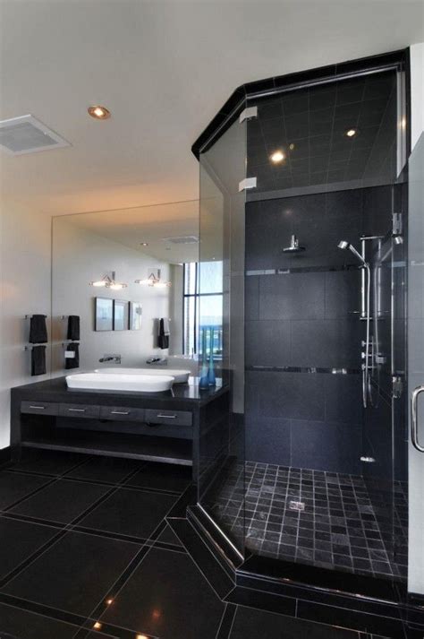 Love The Shower Space Bathroom Design Black Black Bathroom Bathroom