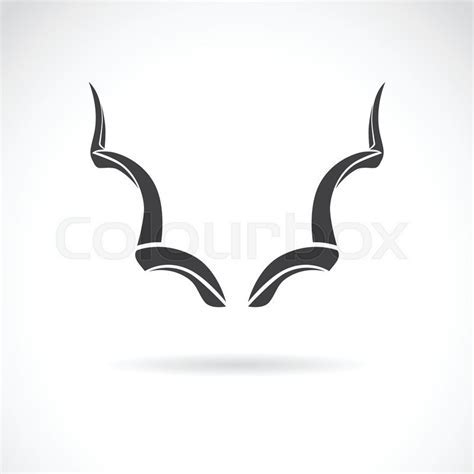Vector image of an horns on a white background, Greater  