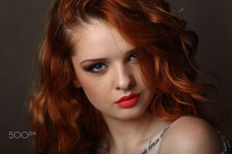 wallpaper face women redhead model long hair blue