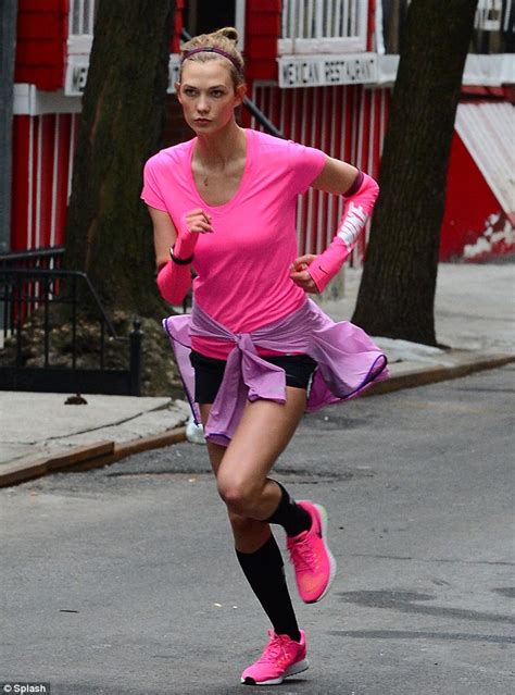 Karlie Kloss Shows Off Her Long Lean Pins In An Ad For Running Shoes