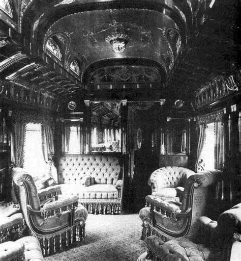 interior view private pullman palace car ca mid   pociagi historia