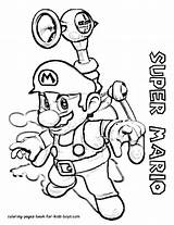 Mario Coloring Pages Super sketch template
