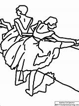 Degas Barre Dancers sketch template