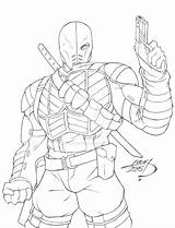 Deathstroke Deadpool Lucasackerman  sketch template