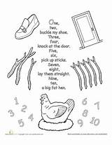 Buckle Shoe Nursery Rhymes Two Preschool Coloring Rhyme Worksheets Activities Worksheet Lyrics Rhyming Printable Songs Education Fairy Poems Vintage Kids sketch template