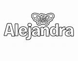 Alejandra Colorear Nombres sketch template