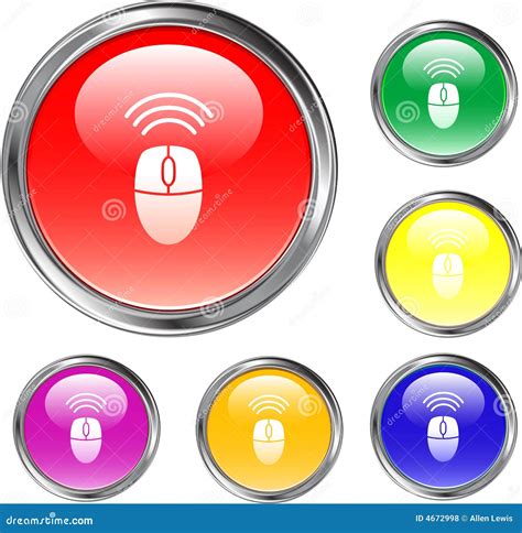 wireless mouse button stock vector illustration  wireless