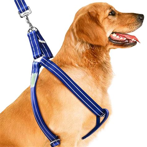 dog harness leash set heavy duty metal buckles halter leash  large medium breed dogs