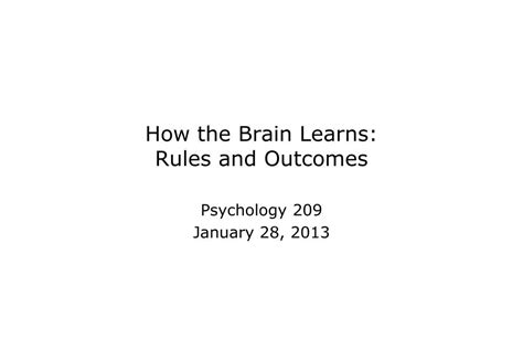 brain learns rules  outcomes powerpoint  id