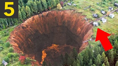 top  largest sinkholes caught  camera youtube