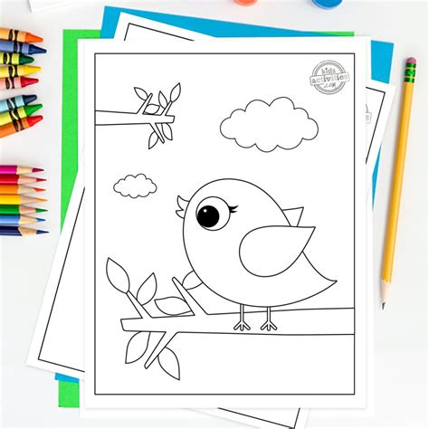 simple cute bird coloring pages  kids kids activities blog