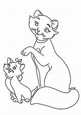 Coloring Cat Pages Marie Disney Kittens Kitten Coloriage Aristocats Little Popular Three Cats Splat Mother Para Colorier Clipart Dessin Colorear sketch template