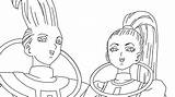 Vados Whis Dragonball Lineart sketch template