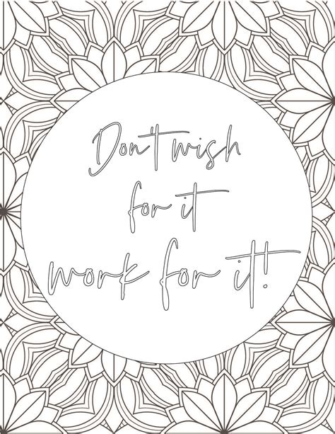 printable inspirational quote coloring pages world