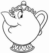 Procoloring Teacup Potts Peppa Coloring2 Aquarelle Adulte école Mickey Celeste Malvorlagen Prinzessin Einfach sketch template