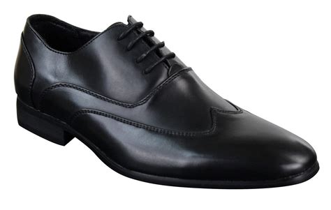 mens leather laced brogues italian designer shoes smart formal classic retro buy  happy