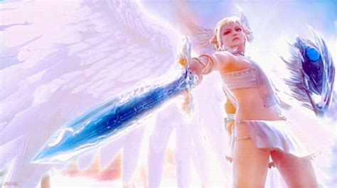 1girl Angel Angel Wings Animated Animated  Armpits Bra Crystal