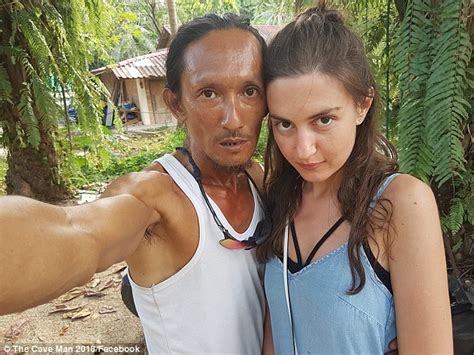 thai caveman s love story goes viral after he invites a tourist back daily mail online