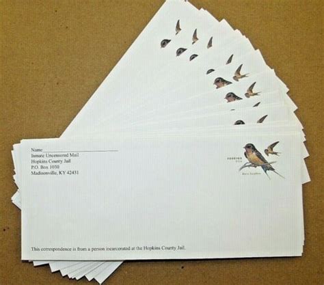 Usps Forever Stamped Barn Swallow Envelopes W Justice Center Info Pk Of