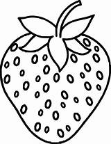 Coloring Strawberry sketch template