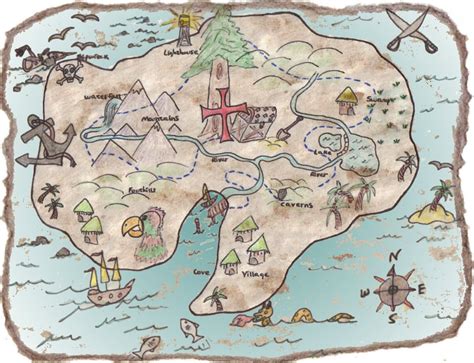 treasure map surreal   timothyhudgins foundmyself