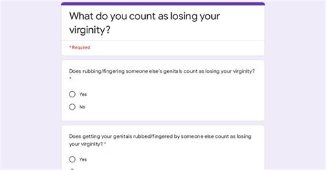 What Do You Count As Losing Your Virginity 18 R Samplesize
