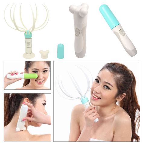 3 in 1 multifuntional electric scalp head face neck vibrating massager