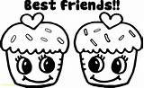 Coloring Pages Friend Cute Bff Printable sketch template