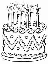 Coloring Birthday Cake Pages Happy Printable Color Cakes Colouring Kids Candles Decorated Sheets Holidays Clip Torte Clipart Printables Online Da sketch template